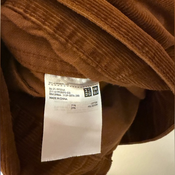 Uniqlo Brown Corduroy Button Up Jacket - Picture 6 of 7